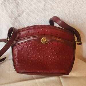 Vintage Embossed  Faux Ostrich Crossbody Shoulder Purse 8x7